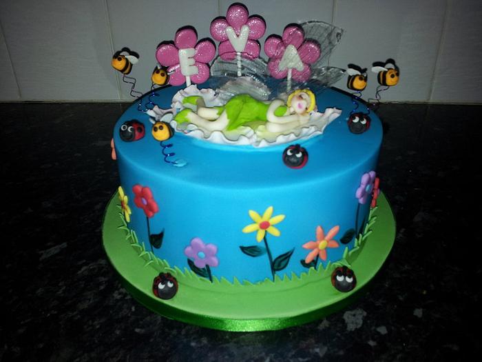 Tinkerbell cake with wings
