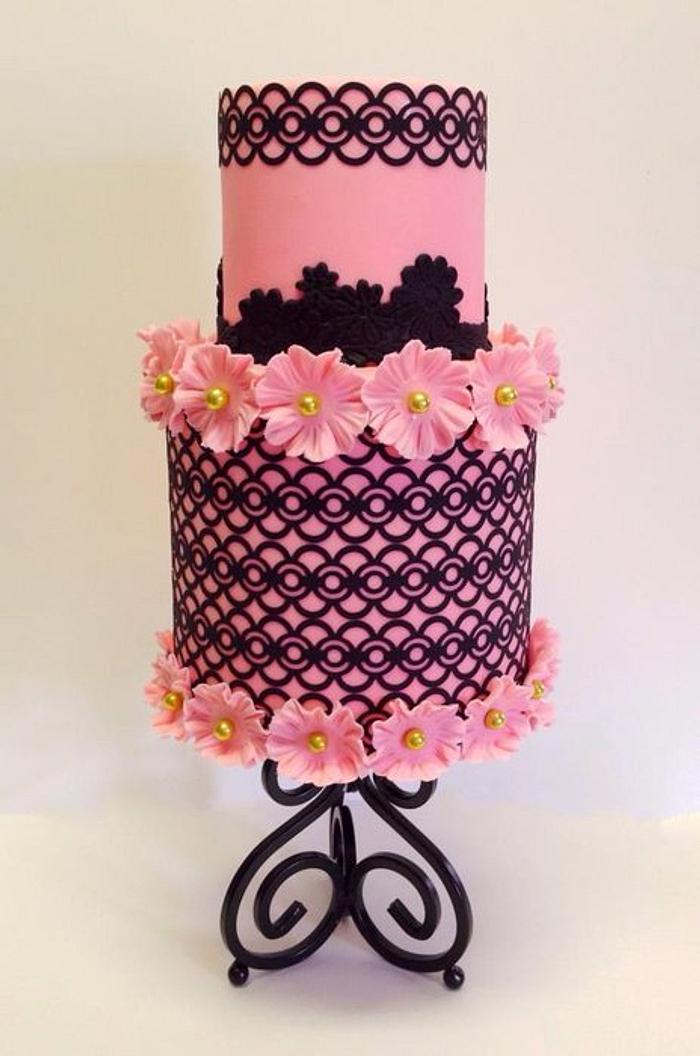 Filigree in Pink and Black