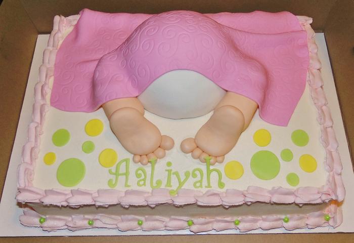 Baby Bottom Baby Shower Cake