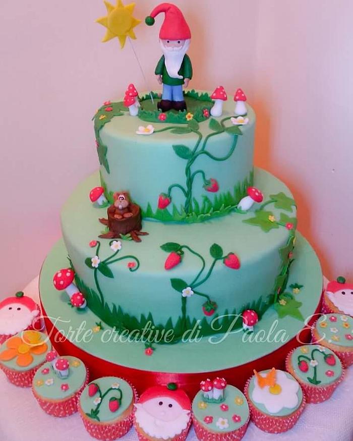 Gnome cake  (Torta gnomo nel bosco )