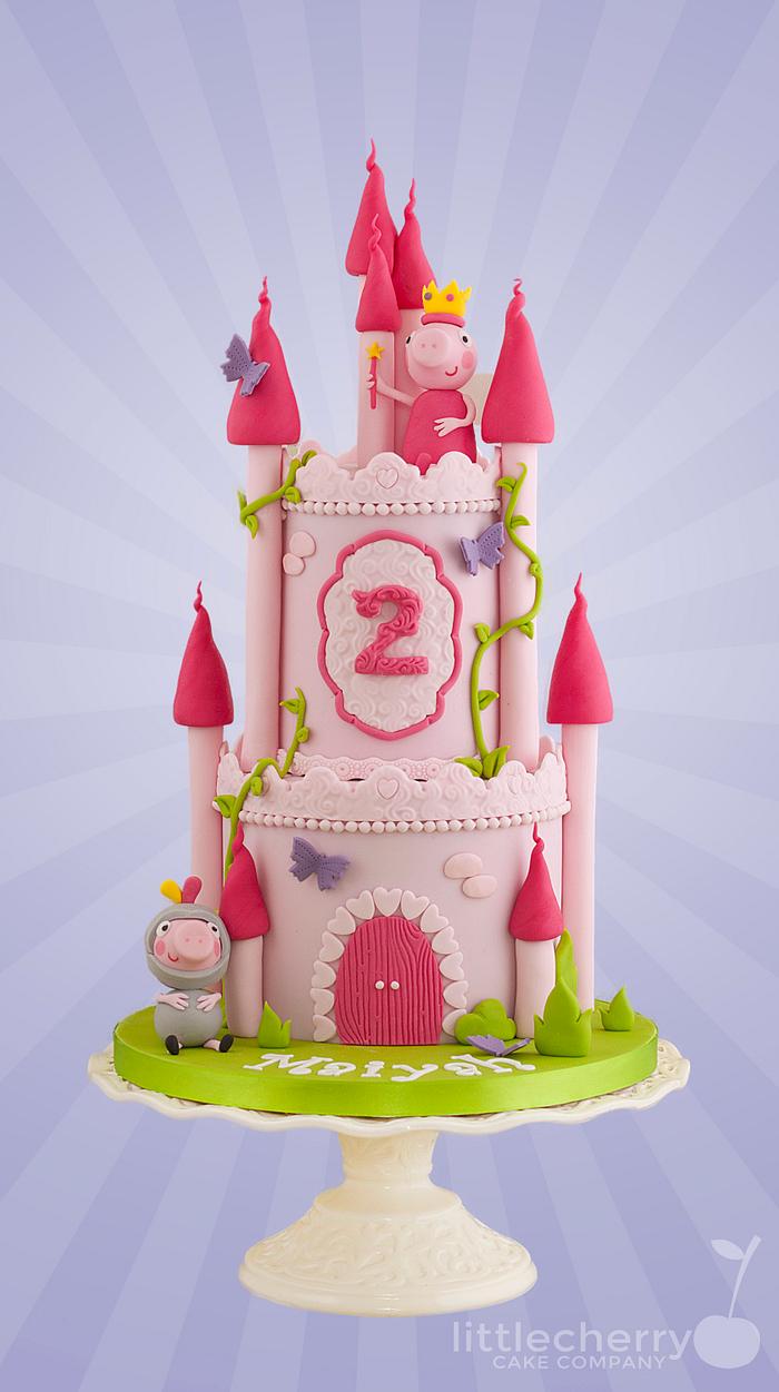 Princess Peppa Castle Cake