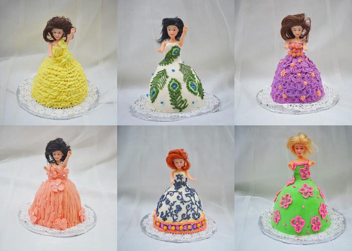 6 doll cakes 