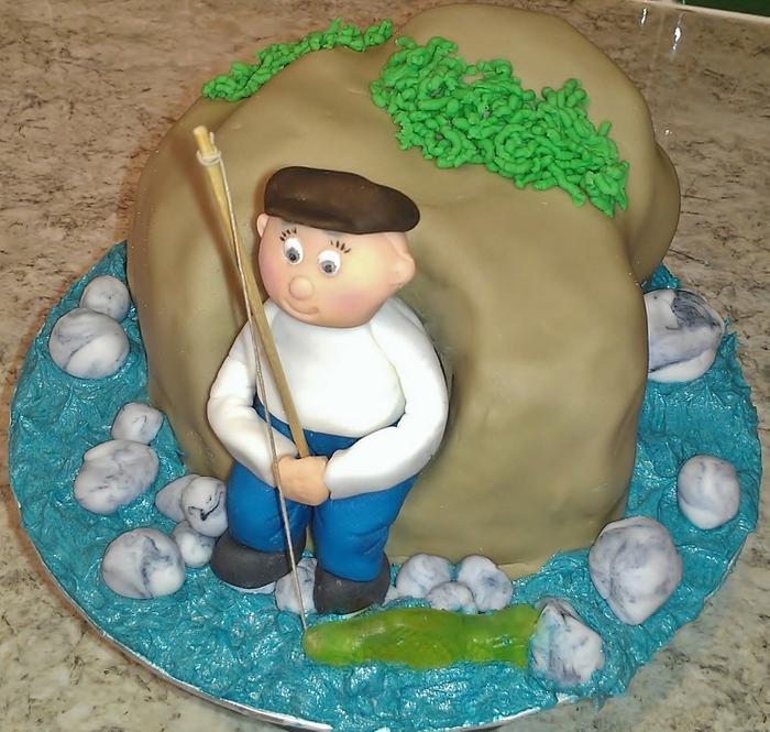 Gone fishing cake