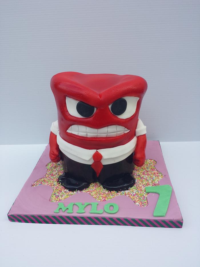 Inside out anger cake