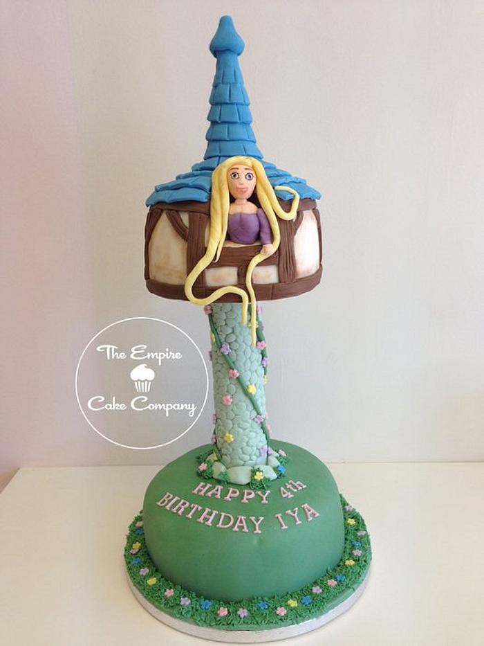 Rapunzels Tangled Tower Cake