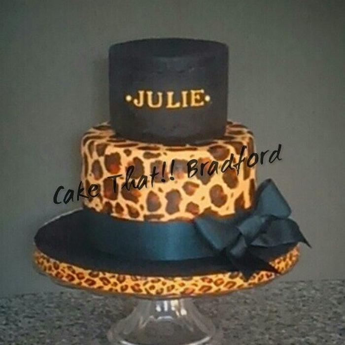 leopard print cake