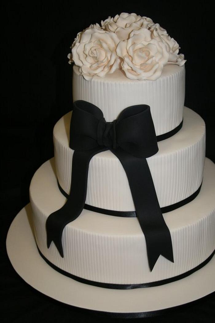 Ivory with Black Bow