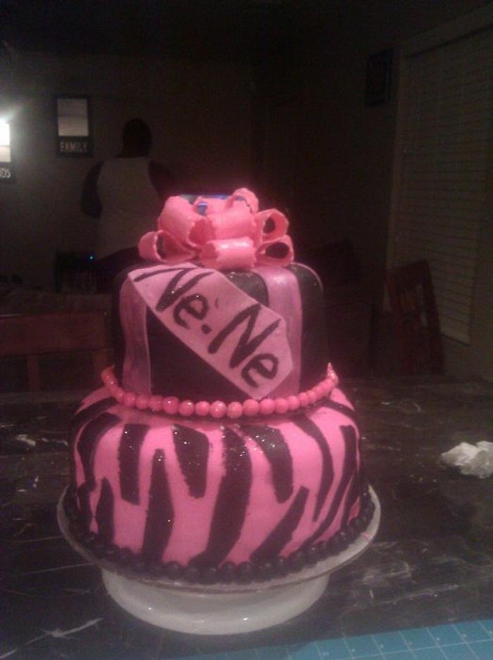 A diva cake for my 10 year old daughter..
