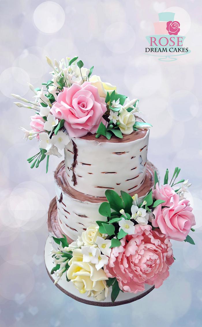 Rustic wedding Cake