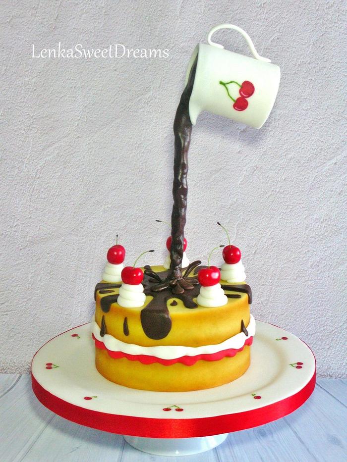 Anti-gravity cake.