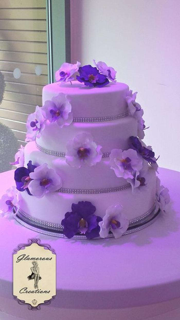 Vanda Orchid Wedding Cake