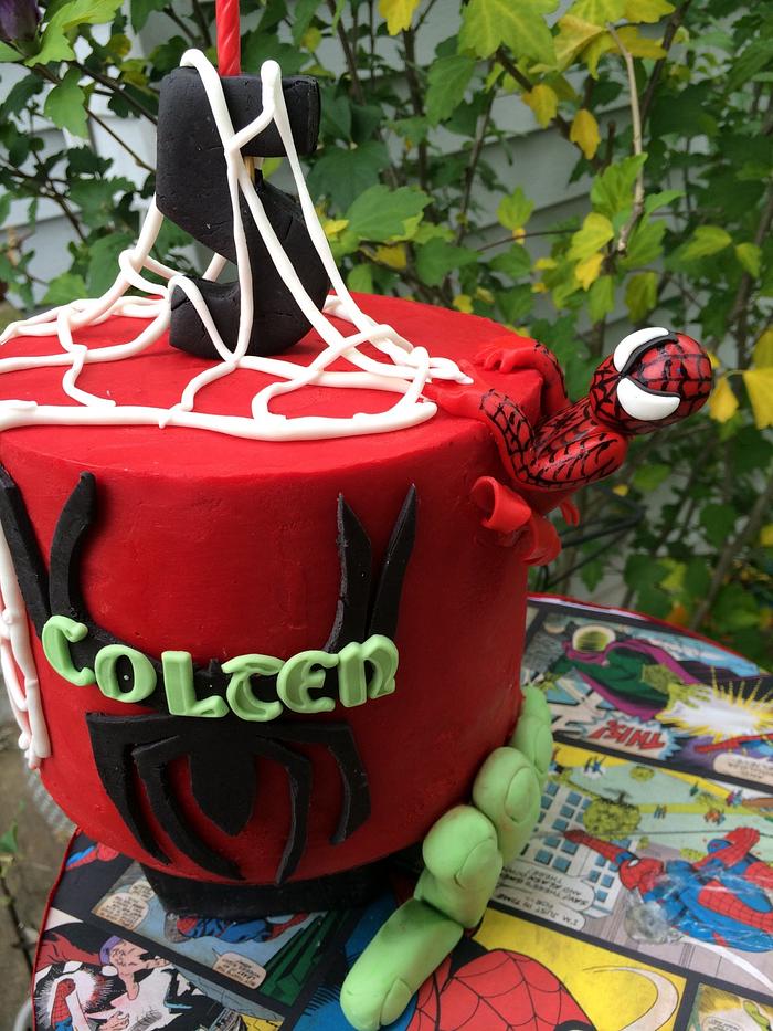 Spider-man birthday cake 