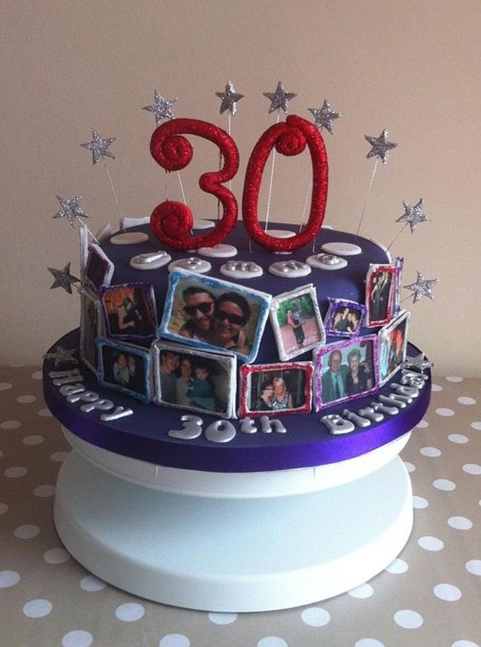30th Birthday photo cake