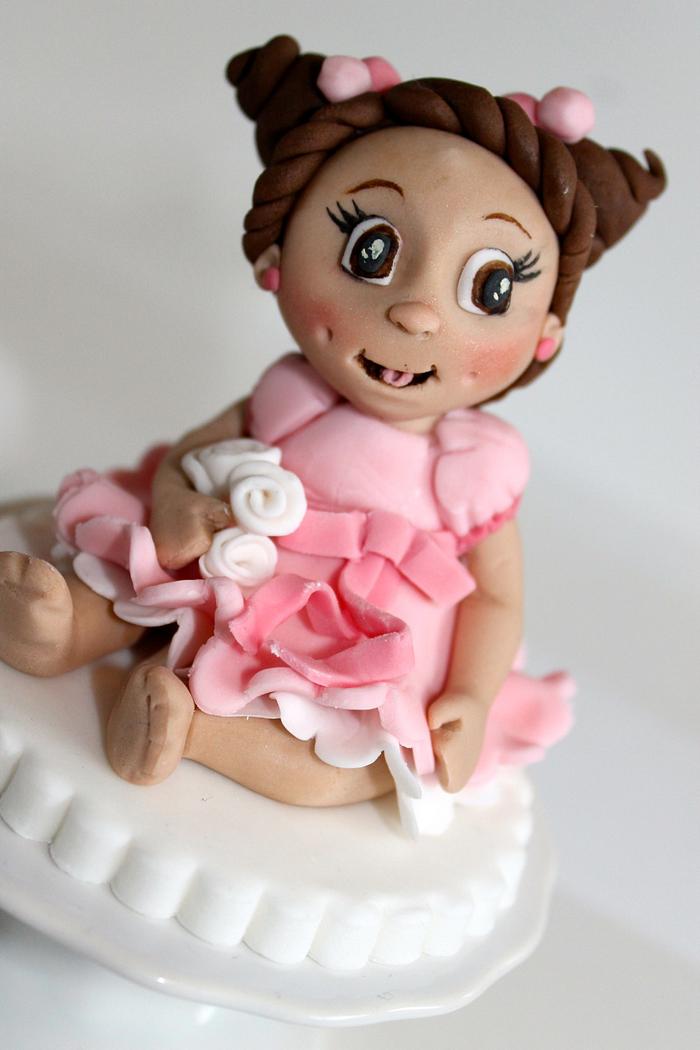 NO 3  little bridesmaid figure in pink 