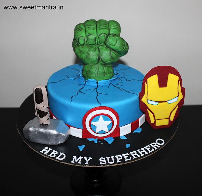 Superhero cake for husband