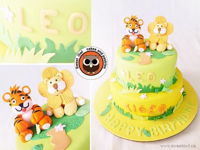 Lion and Tiger cake !!! 