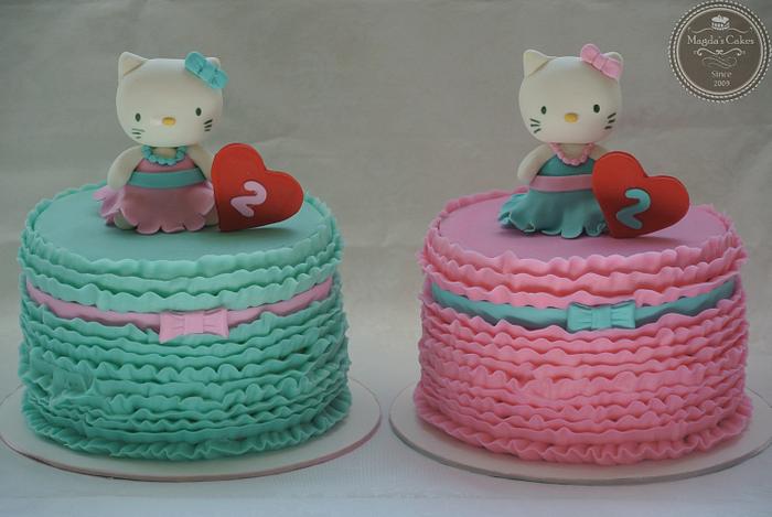 Hello Kitty for Valentine's Day twins