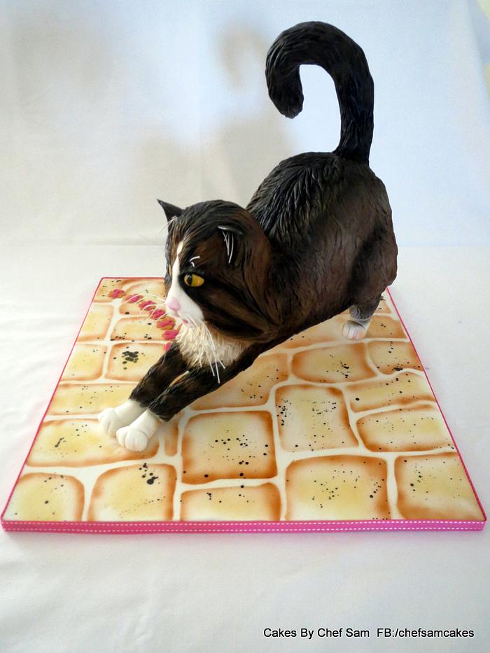 Life-size cat cake...