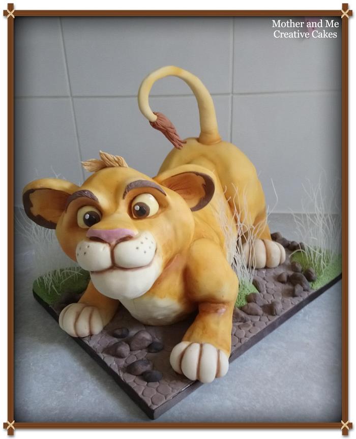 Lion cub cake 