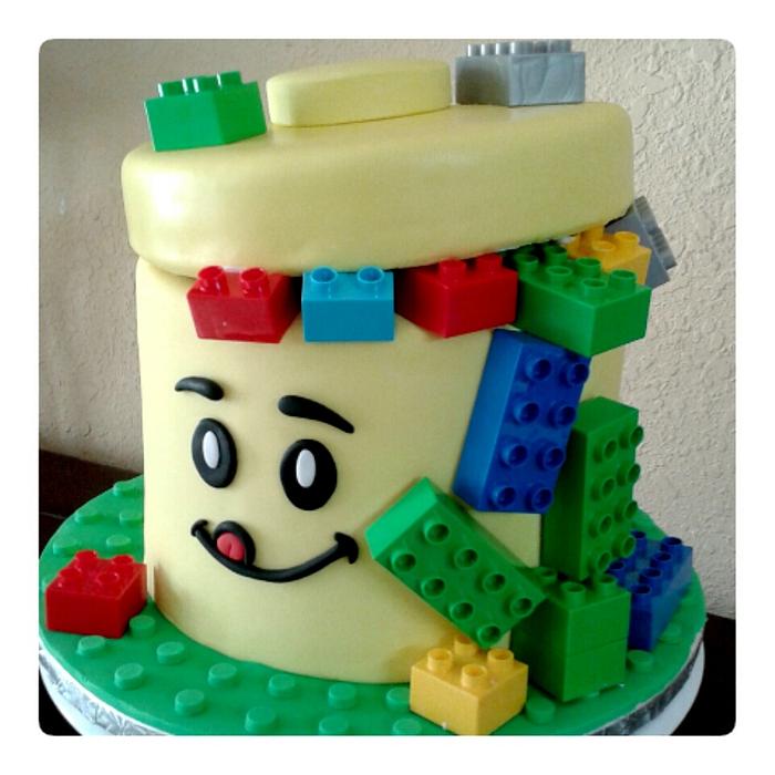 Baby Lego Blocks Cake