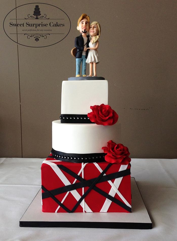 Van Halen inspired wedding cake