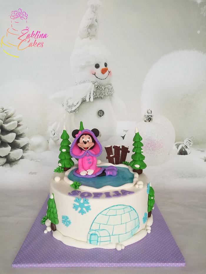 Minnie mouse on ice