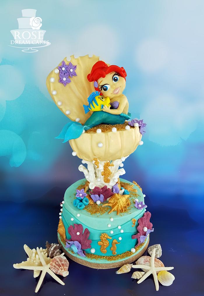 Gravity Defying Little Mermaid Cake