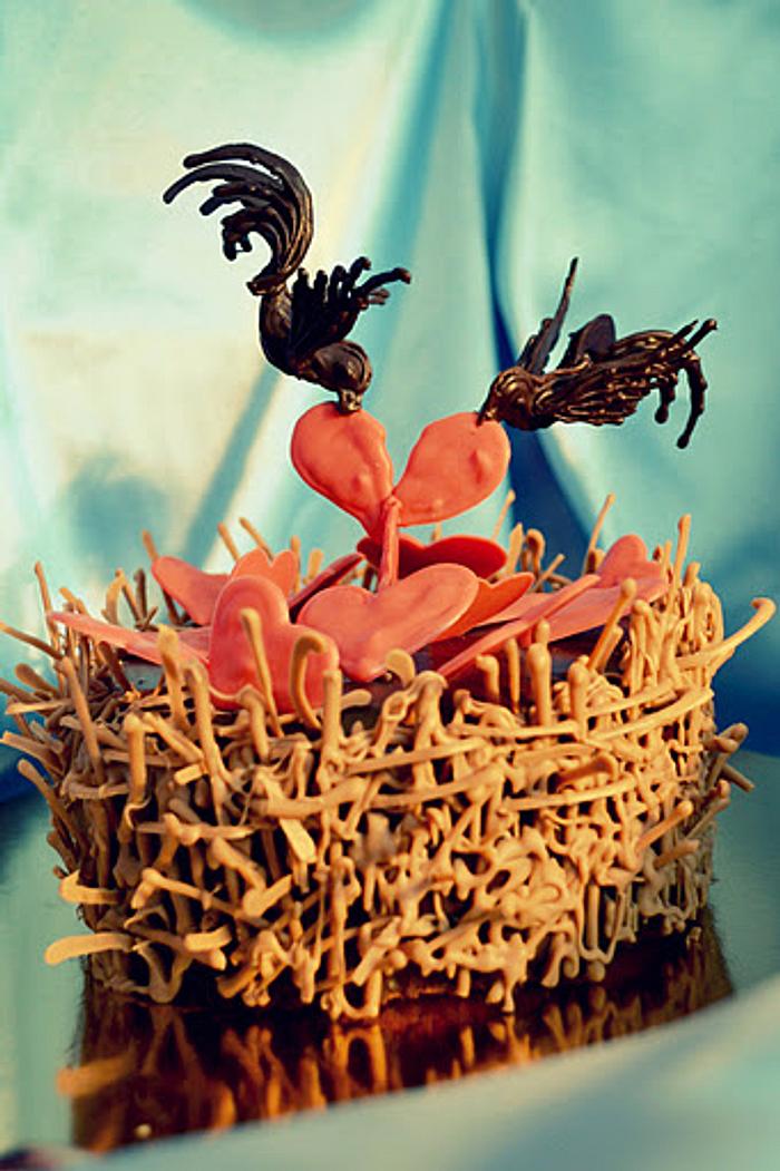 Chocolate Bird's Nest Cake by Oana Ilie