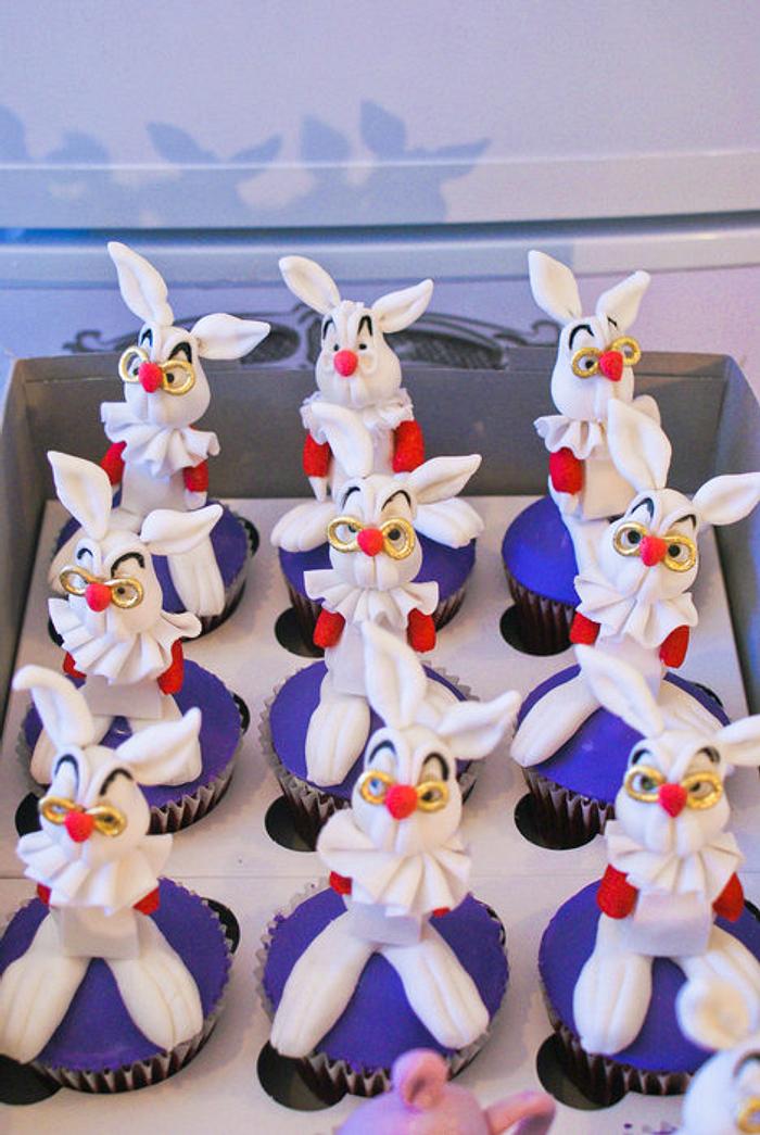 Alice in Wonderland Rabbit Cupcakes