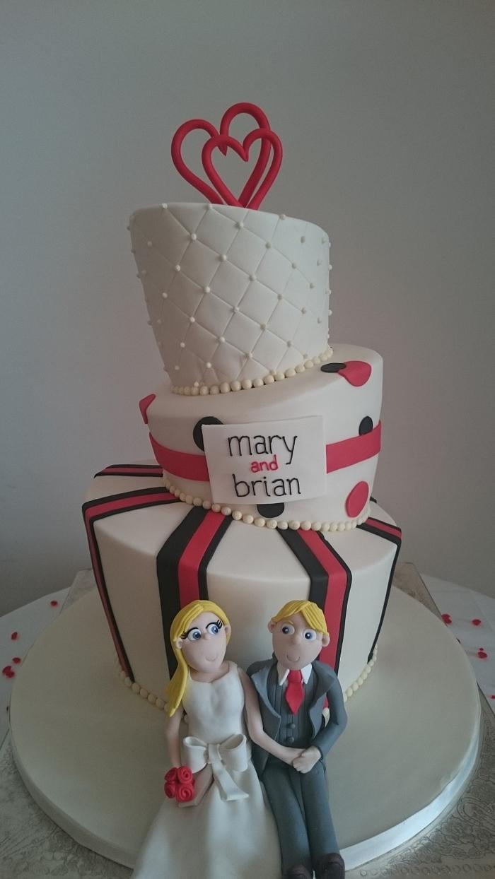 Topsy-turvy wedding cake