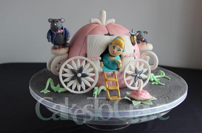 Cinderella Carriage Baby Shower Cake