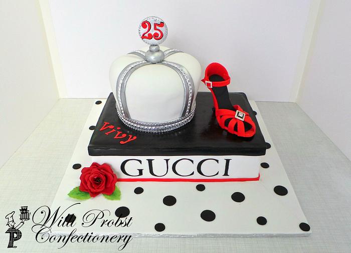 Crown Birthday Gucci Shoe Box Cake