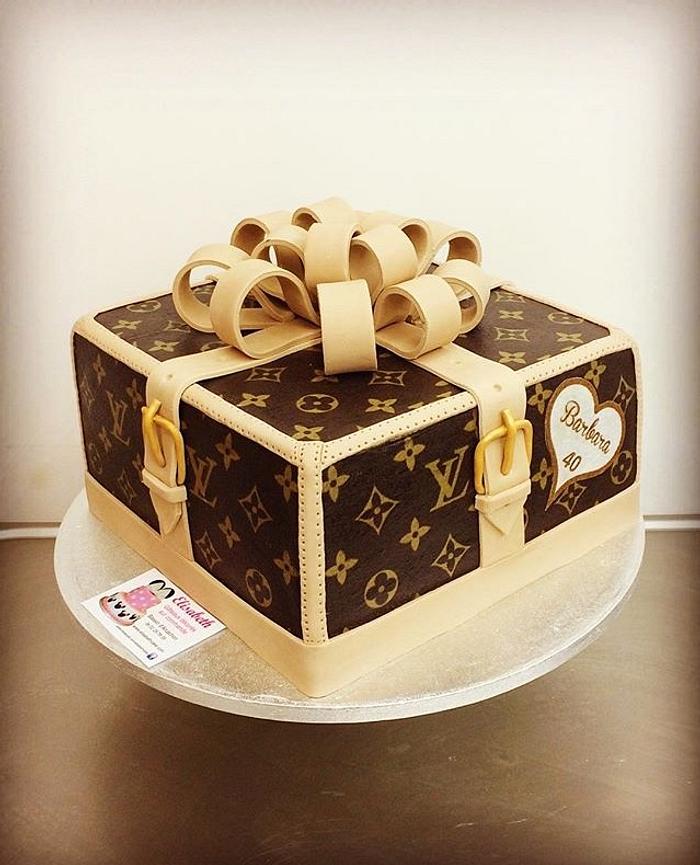 Louis Vuitton Gift Box Cake - Decorated Cake by Janan - CakesDecor