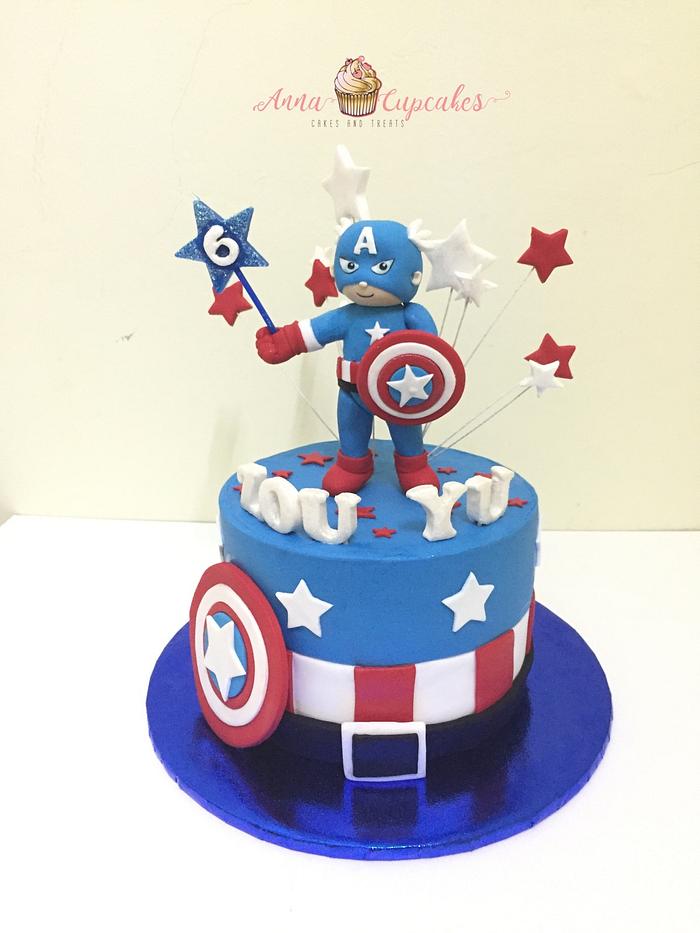 Captain America cake 