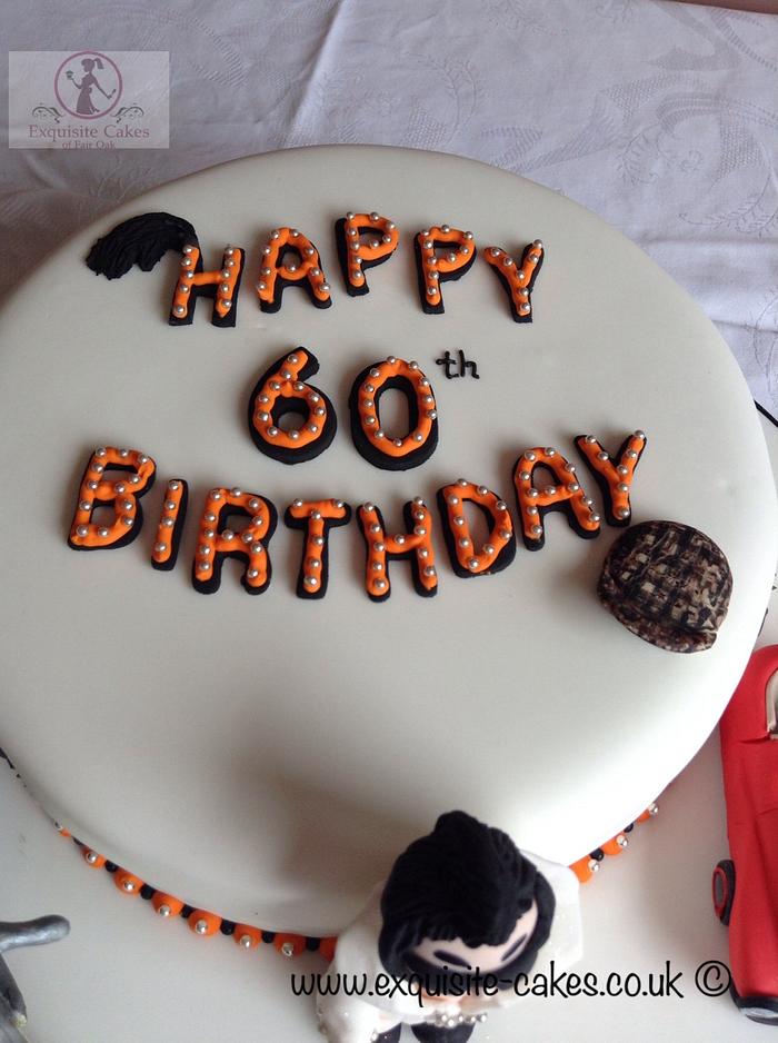 Birthday cake for a 60th Birthday.