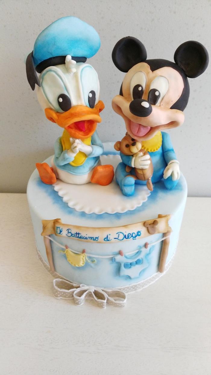 Baby Mickey and Donald