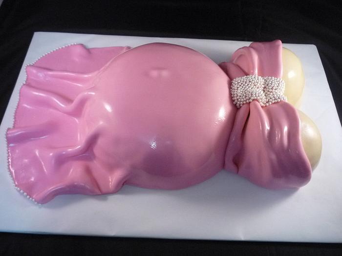 Pink Baby Bump Cake