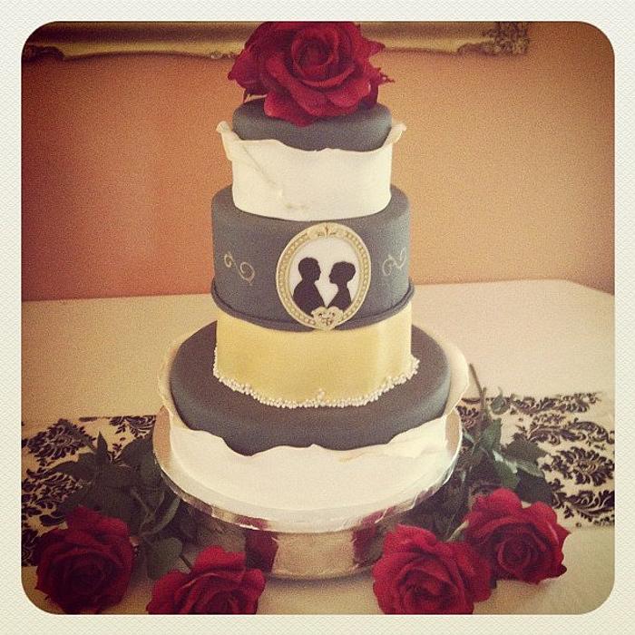 Vintage Romance Wedding Cake