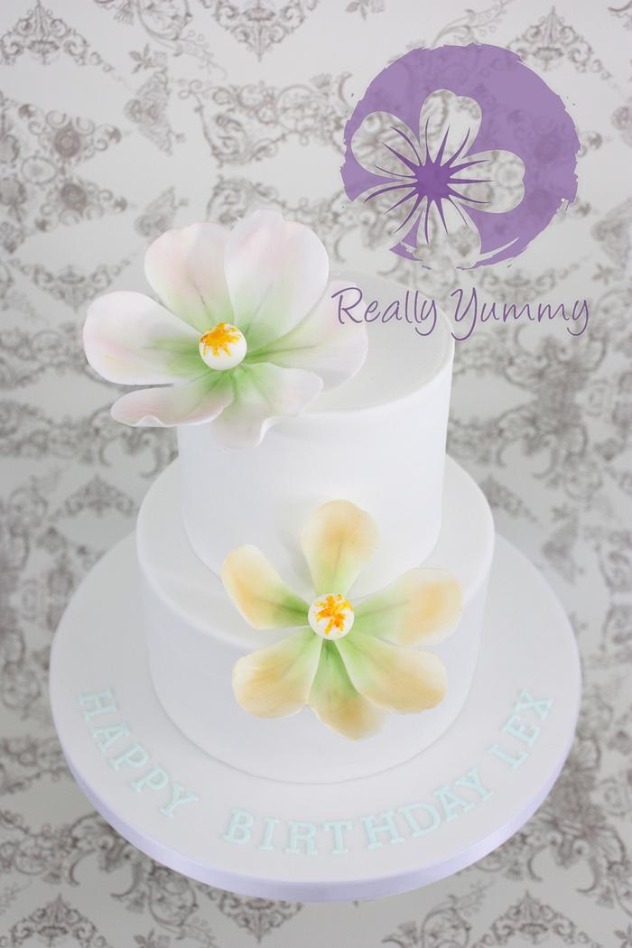 Pretty flowers cake 