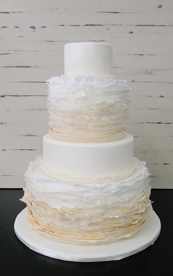 Ruffled Wedding Cakes