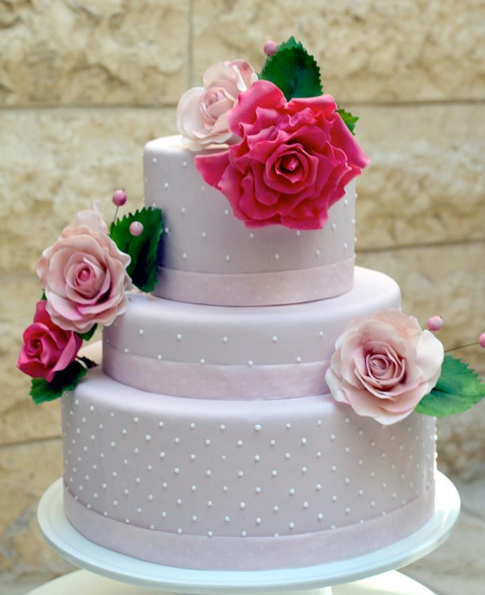 Pink Rose Cake