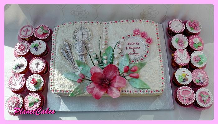 Holy communion ( pink & silver )