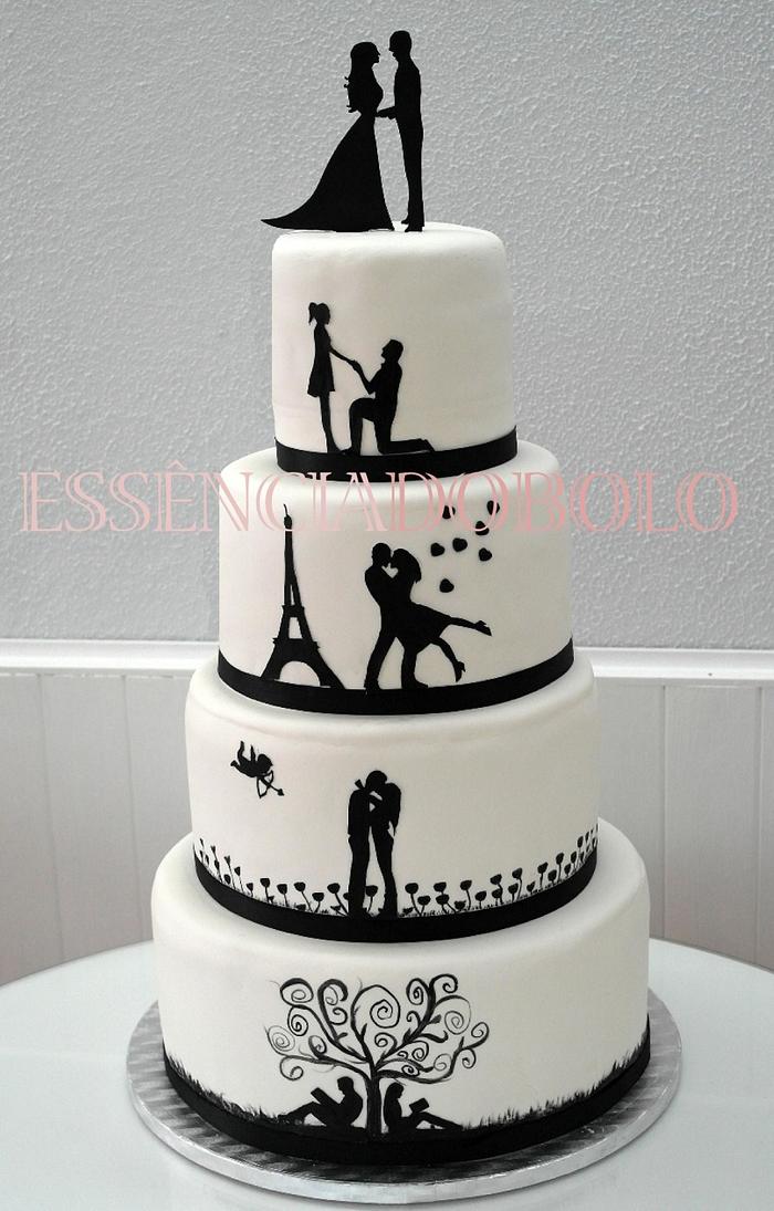 Shadow Story Wedding Cake