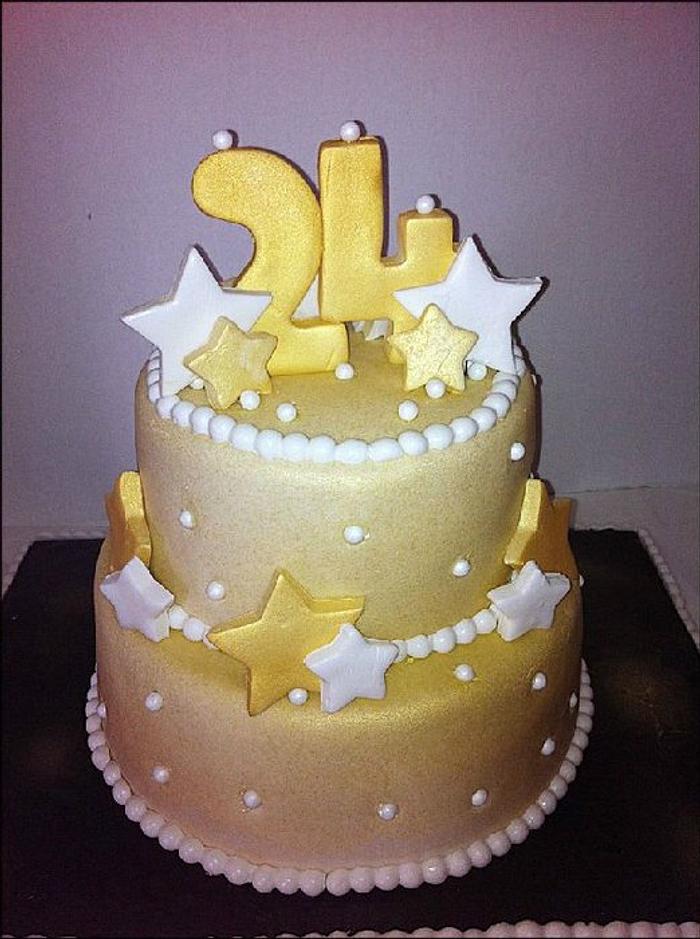 24 Karat Gold Birthday Cake