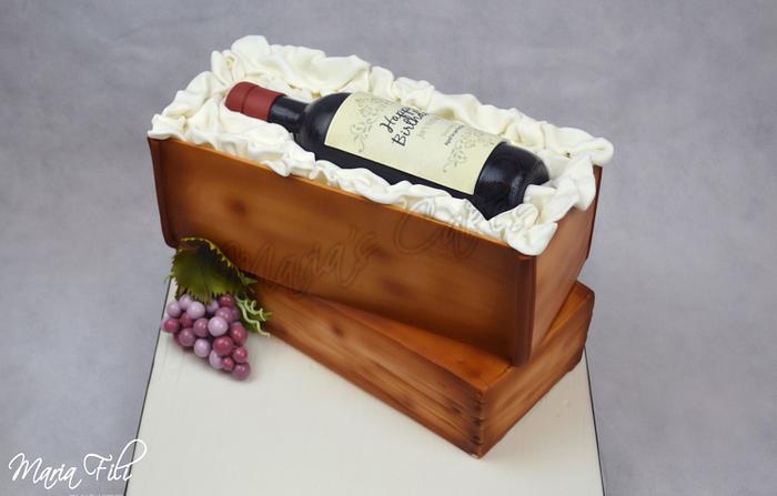 "Wine Crates Birthday Cake "