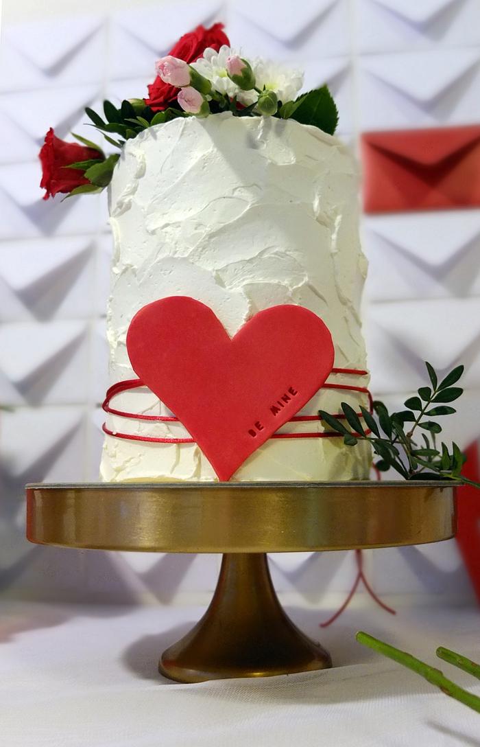 Romantic sweet Valentine's cake