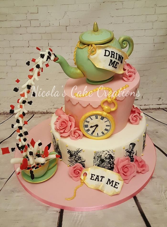 Wonderland themed Cake