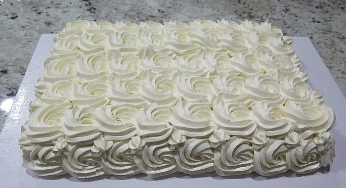 Rosette Swiss Meringue Buttercream Lemon WASC cake
