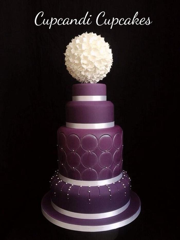 Purple topiary cake 
