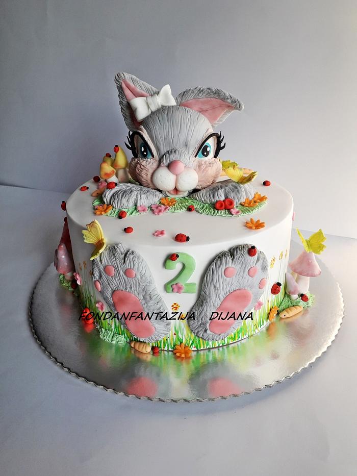 AK Cake Coner - 🐇 Bunny themed birthday cake design... | Facebook